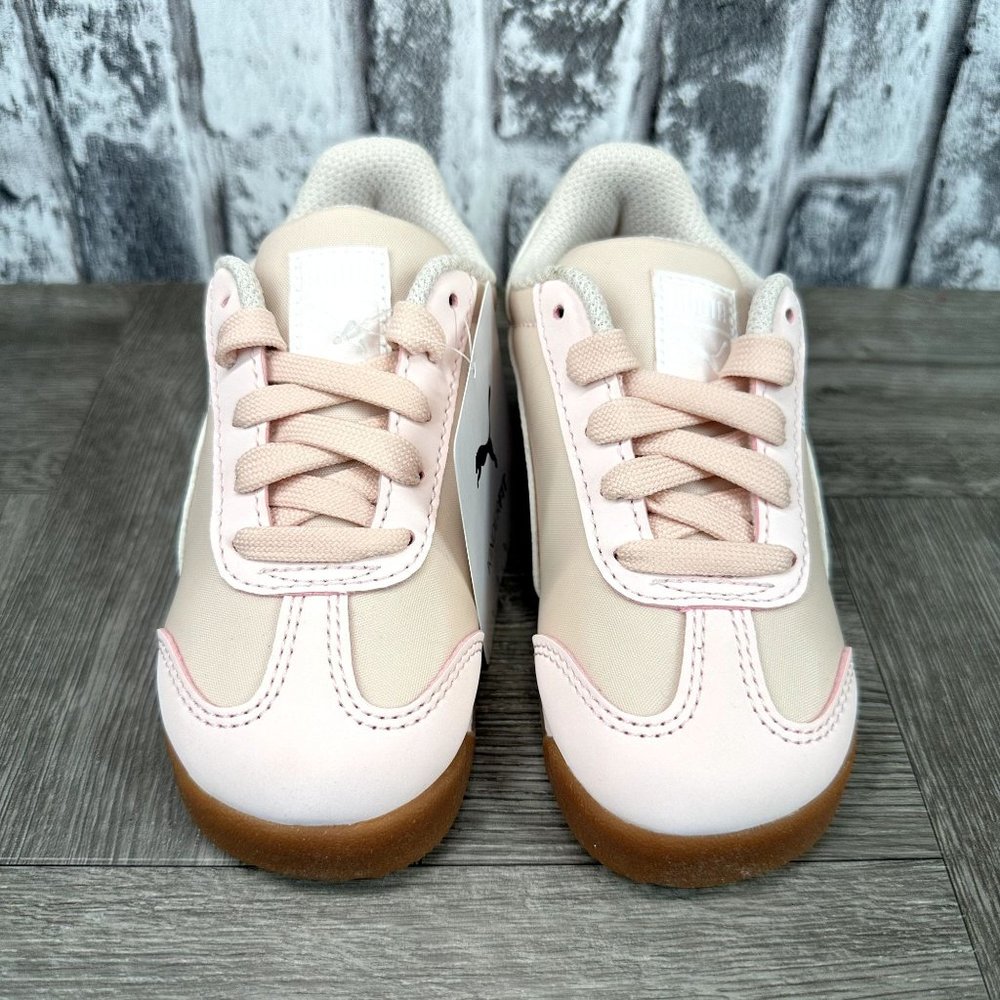 Puma Roma Basic Summer toddler girl size 8c Pink Sneakers 359842-15 - Picture 4 of 9